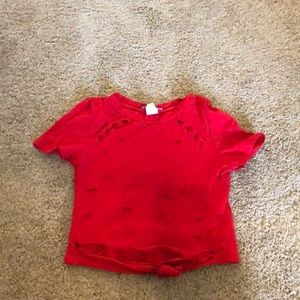 Red Crop Top